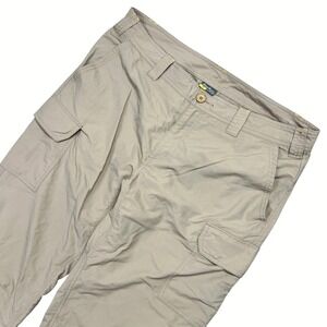 Eddie Bauer Travex Mens Cargo‎ Pants 38x30 Beige Nylon Outdoor Packable Hiking